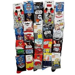 Disney Socks And Underwear – Socken Fantasy Lizenz aus Baumwolle Verkauft als Überraschungspaket – verschiedene Modelle mit Fotos je nach Verfügbarkeit – mehrfarbig Gr. 27/30, 10 Paar Jungen von Disney Socks And Underwear