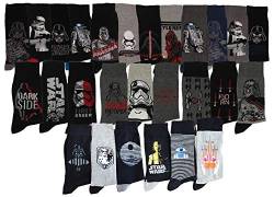 Herren Socken Star Wars Komfort und Fantasie aus Baumwolle – verschiedene Modelle je nach Verfügbarkeit. Gr. 39/42, 9er Pack von Disney Star Wars socks