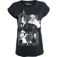 Disney Villains - Disney T-Shirt - Mugshot - S bis 3XL - für Damen - Größe XL - schwarz  - EMP exklusives Merchandise! von Disney Villains