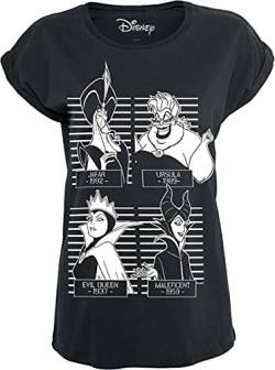 Disney Villains Mugshot Frauen T-Shirt schwarz XL 100% Baumwolle Disney, Fan-Merch, Filme von Disney Villains