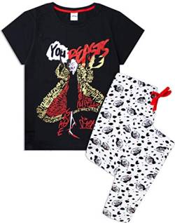 Cruella De Vil You Beasts Loungehose für Damen & T-Shirt Pyjama Set (M) von Disney