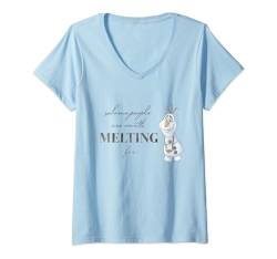 Disney 100 Anniversary Frozen Olaf D100 Quote Sweet T-Shirt mit V-Ausschnitt von Disney