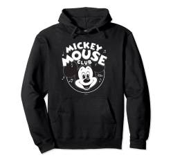 Disney 100 Mickey Mouse Club Logo Black & White Retro D100 Pullover Hoodie von Disney