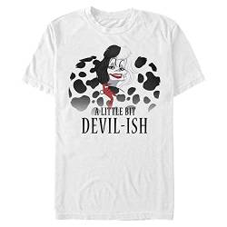 Disney 101 Dalmatians - Scary Evil Cruella Men's Crew neck White L von Disney