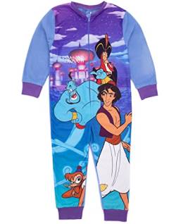 Disney Aladdin Mädchen Lila Onesie | All-in-One-Fleece-Loungewear | Genie Jafar Abu | Kinder-Pyjama-Pyjama-Schlafanzug-Nachtwäsche | Gemütliche Geschenkartikel für 2–3 Jahre von Disney