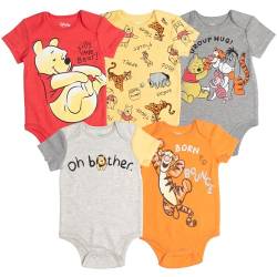 Disney Baby Boys 5 Pack Short Sleeve Bodysuit Winnie/Tigger/Eyeore/Piglet 24 Months von Disney