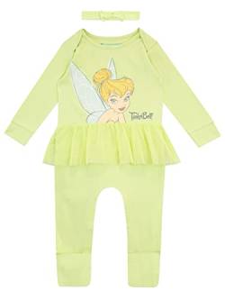 Disney Baby Mädchen Schlafstrampler und Hut Tinkerbell Grün 74 von Disney