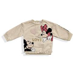 Disney Baby-Sweatshirt Minnie und Mickey Maus Trikot Mädchen Lange Ärmel 5954, beige, 92 von Disney