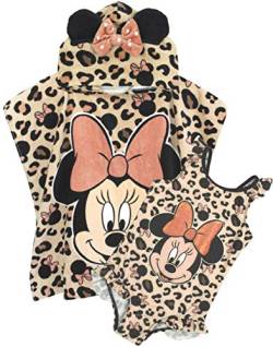 Disney Badeanzug & Kapuzenhandtuch-Poncho-Set Minnie Mouse Girl 5-6 Jahre von Disney