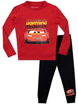 Disney Cars Schlafanzug | Lightning McQueen Schlafanzüge für Jungen | Pyjama Kinder Slim Fit Rot 116 von Disney