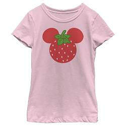 Disney Characters Strawberry Ears Girl's Solid Crew Tee, Light Pink, X-Small von Disney