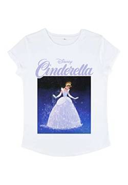Disney Cinderella - Square Cindy Women's Rolled-sleeve White L von Disney