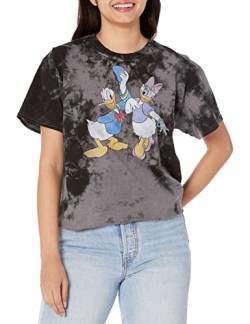 Disney Damen Big Donald Daisy T-Shirt, Schwarz/Charcoal Gray, Mittel von Disney