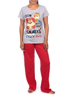 Disney Damen Chip 'N' Chap Schlafanzug Grau Small von Disney