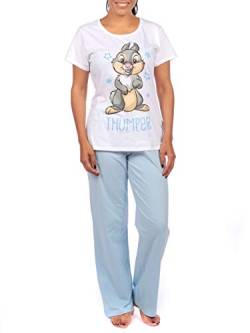 Disney Damen Klopfer Schlafanzug Bambi Pyjama für Frauen Blau Large von Disney