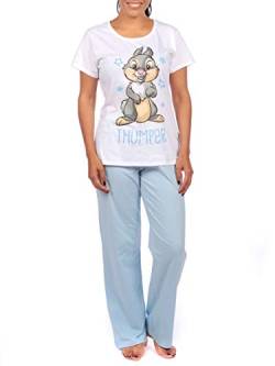 Disney Damen Klopfer Schlafanzug Bambi Pyjama für Frauen Blau XX-Large von Disney