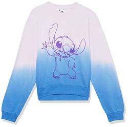 Disney Damen Lilo & Stitch Disney's Tie Dye Skimmer Sweatshirt, rosa/blau, S von Disney
