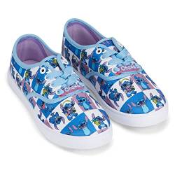 Disney Damen Lilo und Stitch Schuhe – Damen Klassische Lilo und Stitch Schnürschuhe aus Segeltuch Lilo und Stitch Segeltuch Schnürschuhe, Blau, 37 EU von Disney