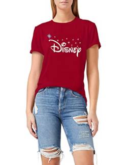 Disney Damen Logo T-Shirt, Rot (Cardinal Red Car), 40 von Disney