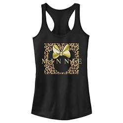 Disney Damen Mickey Mouse Gold Cheetah Print Box Juniors Racerback Tank T-Shirt, Schwarz, Mittel von Disney