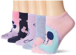 Disney Damen Mickey Mouse No Show, 5 Stück Lässige Socke, Pink, 42-44.5 EU von Disney