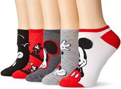 Disney Damen Mouse, 5er-Pack Lässige Socke, Roter Mickey, 42-44.5 EU von Disney