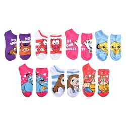 Disney Damen No Show Socken, Neon Pink 90er (7 Stück), Einheitsgröße von Disney