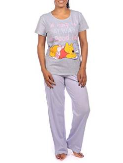 Disney Damen Winnie Puuh Schlafanzug Grau Small von Disney