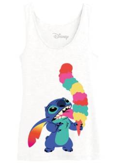 Disney Damen Wodlilotk002 Tanktop, weiß, XS von Disney