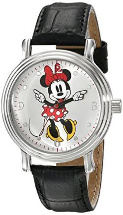 Disney Damen analog Quarz Uhr mit Kunstleder Armband W001878 von Disney
