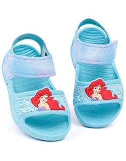 Disney Die kleine Meerjungfrau Ariel Sandalen Mädchen Kleinkinder | Blaue Schieberegler für Kinder mit Stützgurt | Sommerschuhe von Disney