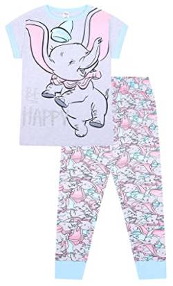 Disney Dumbo Be Happy langer Damen-Schlafanzug aus Baumwolle Gr. 44, rose von Disney