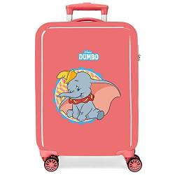 Disney Dumbo Koffer für Korallen, 38 x 55 x 20 cm, starr, ABS-Kombinationsverschluss, seitlich 78 l, 2 kg, 4 Doppelrollen, Handgepäck, rot, kabinenkoffer von Disney