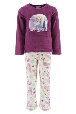 Disney ELSA Pyjama für Mädchen, T-Shirt und Lange Hose, 2-Teilig für Mädchen, Frozen Königin ELSA Design, Lila Weicher Fleece-Pyjama, Mädchen Pyjama Geschenk | 4 Jahre - Lila von Disney