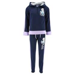 Disney Elsa Trainingsanzug für Mädchen, 2-Teiliges Set Blauer Sportanzug, Frozen Hoodie und Hose, Geschenk für Mädchen, Größe 8 Jahre, Blau von Disney