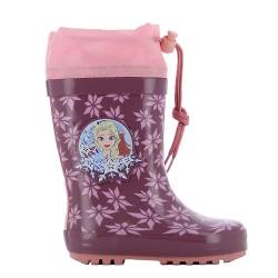 Disney FROZEN Gummistiefel Mädchen von 1 bis 6 Jahre, Gefütterte Warme Regenstiefel mit Anna und Elsa Motiv 22 EU, Hohe Wasserdichte Regenschuhe für Kinder, Bequemer Eiskönigin Kinderschuhe, Lila von Disney