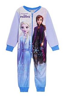 Disney Frozen 2 Mädchen Schlafanzug Fleece All One Pjs Kinder Playsuit Elsa Anna Schlafanzug, Flieder, 3-4 Jahre von Disney