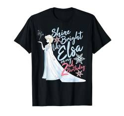 Disney Frozen Elsa Shine Bright On My 2nd Birthday T-Shirt von Disney