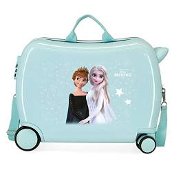 Disney Frozen Frosted Light Kinderkoffer, Blau, 50 x 38 x 20 cm, Hartplastik, seitlich, 34 l, 1,8 kg, 4 Räder, Handgepäck von Disney