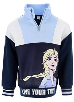 Disney Frozen Mädchen Sweatshirt (Marineblau,6 Jahre) von Disney
