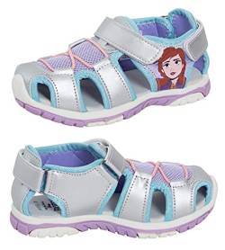 Disney Frozen Sandalen für Kinder, Elsa Anna, Mädchen, geschlossener Zehenbereich, Sport-Sandale, Wander-Sommerschuh von Disney