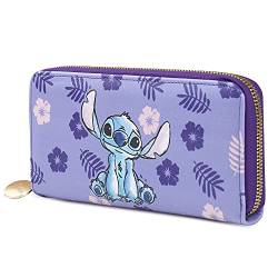 Disney Geldbörse für Damen, Stitch, Geldbörse, Geschenkidee für Damen, violett, one Size, Mit Reißverschluss von Disney