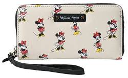 Disney Geldbörse mit Handgelenk, Mickey Minnie Mouse, Winnie Pooh, Reißverschluss, Clutch, Kunstleder, Minnie Maus Creme, Clutch Geldbörse von Disney