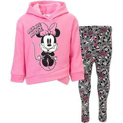 Disney Girls' Minnie Mouse 2-Piece Fleece Hoodie and Leggings Clothing Set von Disney