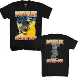 Disney Goofy Movie Powerline Stand Out Tour Mens T-Shirt (XXXL, Black) von Disney