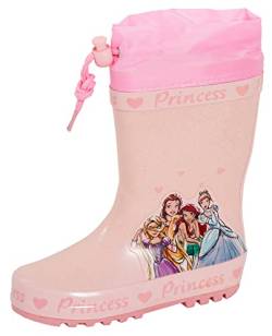 Disney Gummistiefel für Mädchen, Prinzessinnen-Design, warm gefüttert, für Kinder, Schneeschuhe, rose, 27 EU von Disney