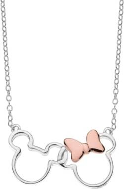 Disney Halskette Anhänger Damen Minnie Mickey Mouse Silber Rosé, Schmuck von Disney