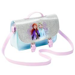 Disney Handtasche Mädchen Trend Umhängetasche Kinder Schultertasche Kindertasche Geschenke für Mädchen Teenager Prinzessinnen Glitzer Eiskönigin Frozen Anna Elsa (Blau/Silber Frozen) von Disney
