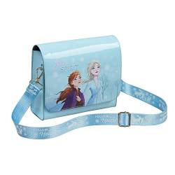 Disney Handtasche Stitch Tasche Umhängetasche Kinder Mädchen Schultertasche Kinder Offizieller Fanartikel Frozen Eiskönigin Lilo und Stitch Geschenke (Hellblau Frozen) von Disney