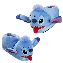 Disney Hausschuhe Damen Stitch 3D, Eeyore 3D und Baby Yoda 3D Plüsch Warme Flauschige Slippers Lustig (Stitch, numeric_37-38) von Disney